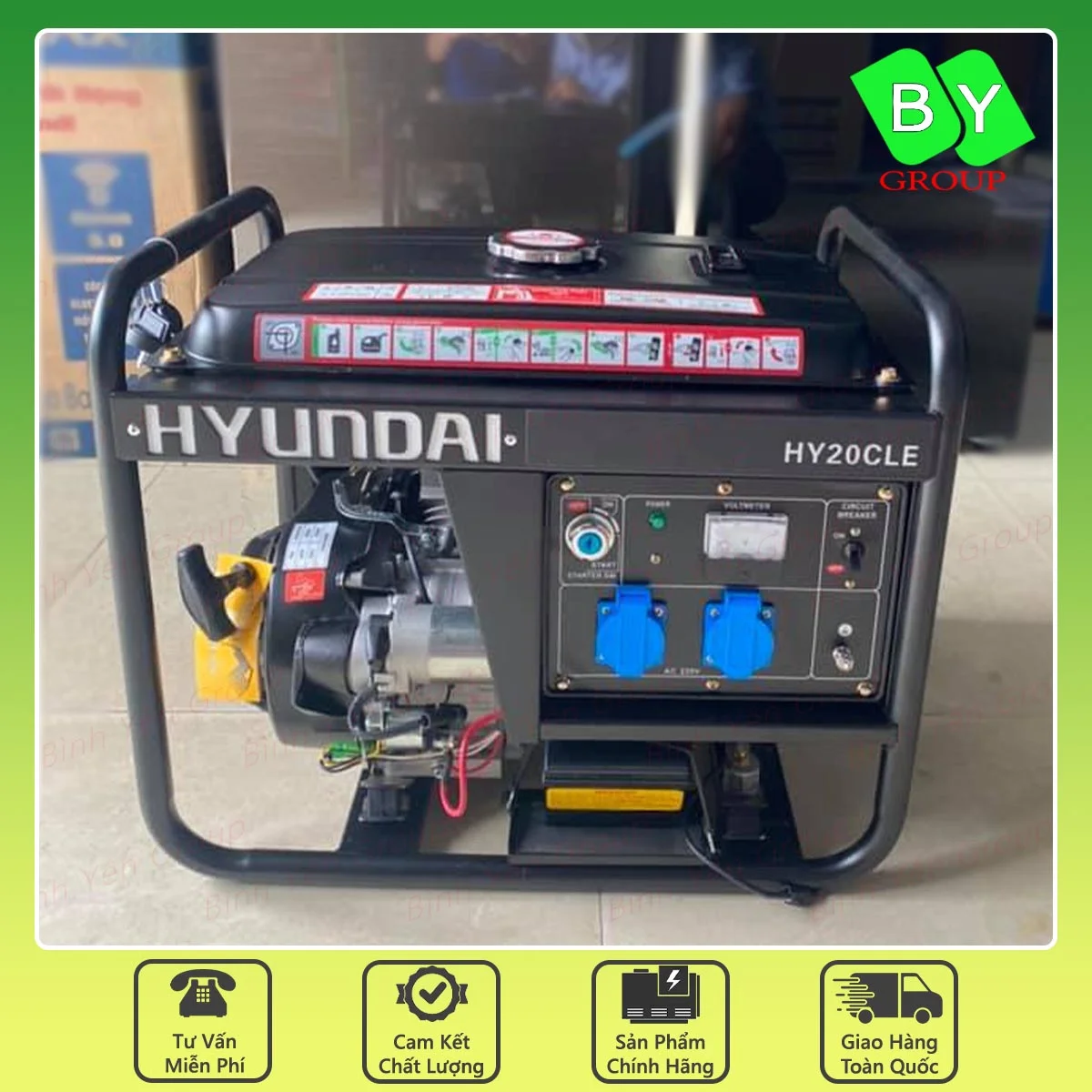 Máy phát điện Hyundai HY20CLE 2kW chạy xăng